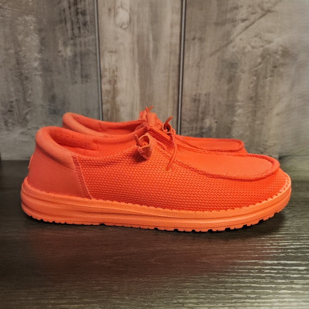 Hey Dude Womens Wendy Funk Mono Slip On Comfort Shoes Size W10 Fiery Coral - Picture 2 of 9